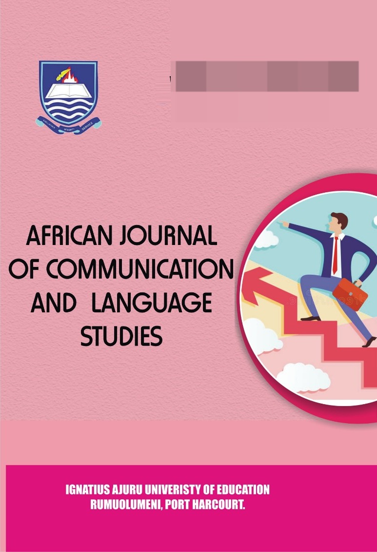 AFRICAN JOURNAL OF COMMUNICATION AND LANGUAGE